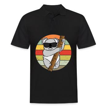 Koala retro koala bear sunglasses gift - Men's Polo Shirt - black - Front - Kai (181cm)