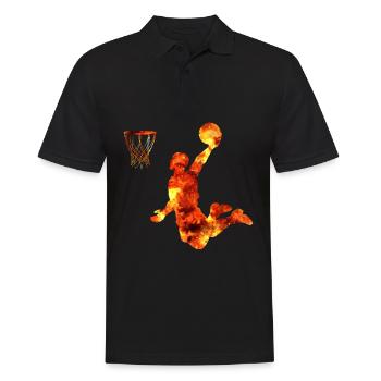 Joueur de basket-ball - Polo Homme - noir - Devant - Kai (181cm)