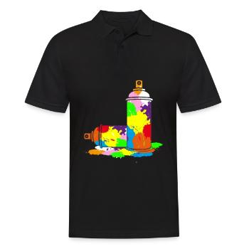 Graffiti spray can sprayer cans gift idea - Men's Polo Shirt - black - Front - Kai (181cm)