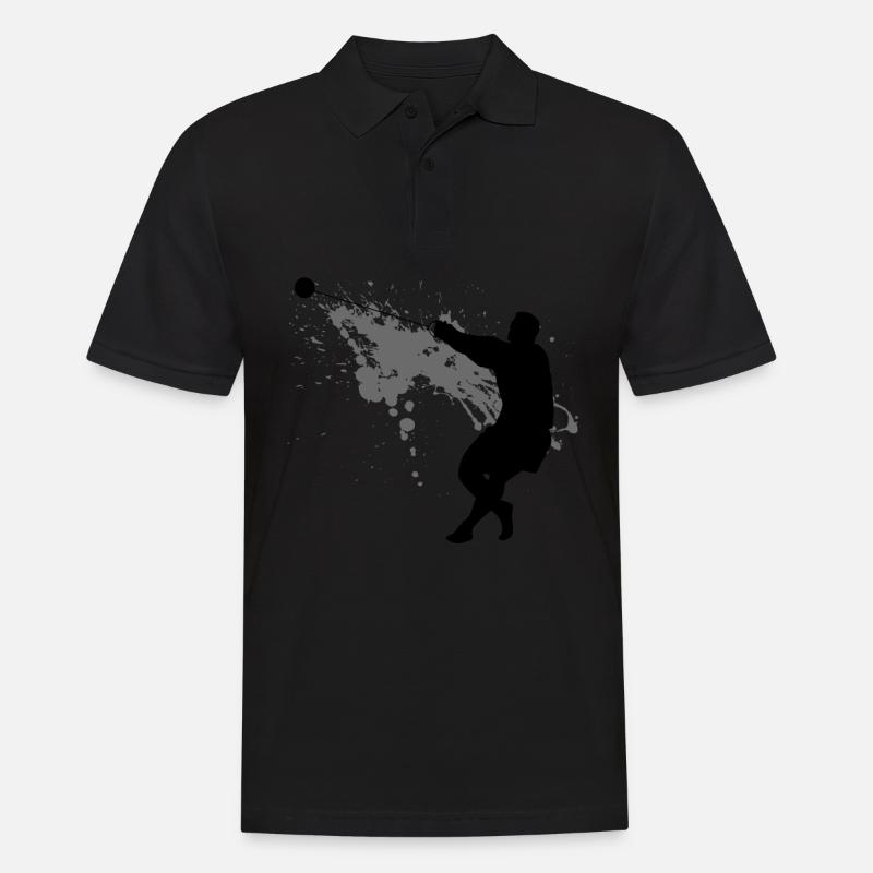 Lancer de marteau lancer de marteau cadeau d'athlétisme lourd - Polo Homme - noir