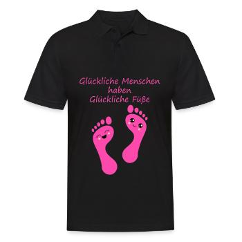 Fußpflege Pediküre Podologe Nagelstudio Geschenk - Männer Poloshirt - Schwarz - Vorne - Kai (181cm)