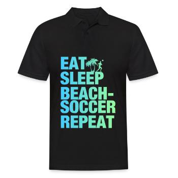 Cadeau de sport de football de plage de football de plage - Polo Homme - noir - Devant - Kai (181cm)