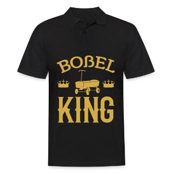 Boßel King König Boßeln Männer Jungen Geschenk - Männer Poloshirt - Schwarz - Vorne - Kai (181cm)