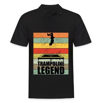 Trampoline Legend Trampoline Jump Retro Gift - Men's Polo Shirt - black - Front - Kai (181cm)