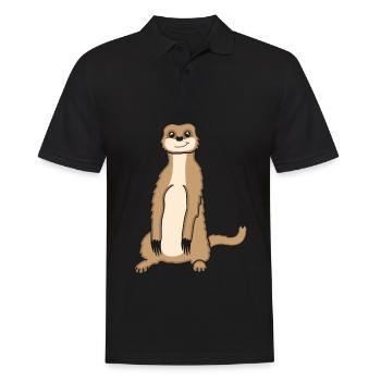 Erdmännchen Liebhaber Geschenk Lustige Tiere - Männer Poloshirt - Schwarz - Vorne - Kai (181cm)