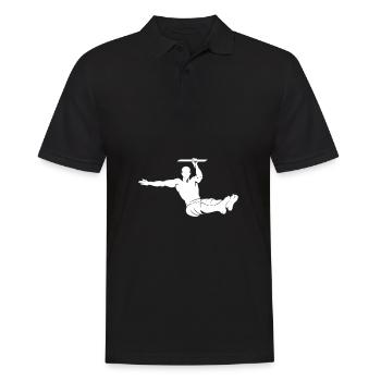 L-Sit Calisthenics Athlet Geschenkidee Bodyweight - Männer Poloshirt - Schwarz - Vorne - Kai (181cm)