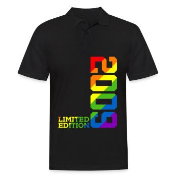LGBTQ 2009 ARC-EN-CIEL QUEER 16E ANNIVERSAIRE PRIDE - Polo Homme - noir - Devant - Kai (181cm)