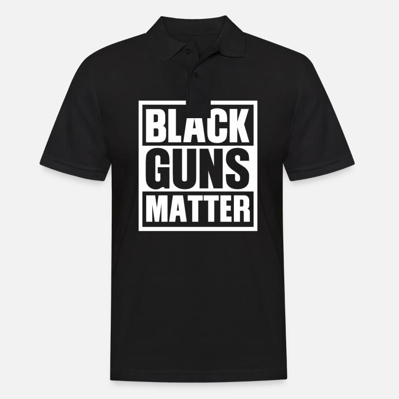Black Guns Matter - Männer Poloshirt - Schwarz