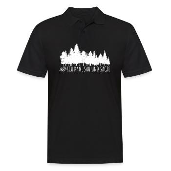 Bûcheron Je kam Sah et scier - Polo Homme - noir - Devant - Kai (181cm)