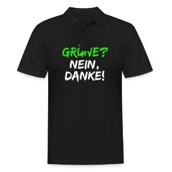 Grün? Nein Danke! Anti Grüne Anti Bearbock - Männer Poloshirt - Schwarz - Vorne - Kai (181cm)
