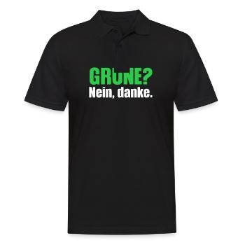 Grün? Nein Danke! Anti Grüne Anti Bearbock - Männer Poloshirt - Schwarz - Vorne - Kai (181cm)