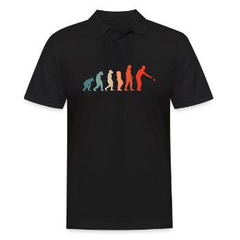 Pétanque Rétro Vintage Français - Polo Homme - noir - Devant - Kai (181cm)