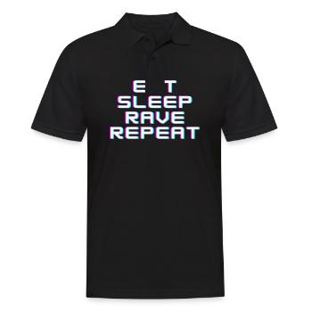 Back Print Rave Cross Rave Quote Raver - Men's Polo Shirt - black - Front - Kai (181cm)