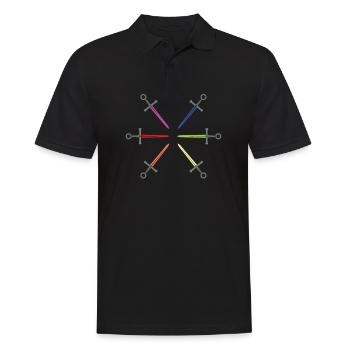 LGBT Flag Light Swords Gay Pride Sword - Polo Homme - noir - Devant - Kai (181cm)