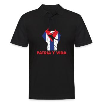 Free Patria Y Vida Cuba Drapeau Libre - Polo Homme - noir - Devant - Kai (181cm)