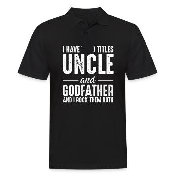 Retro Uncle Godfather Legend Vintage - Männer Poloshirt - Schwarz - Vorne - Kai (181cm)