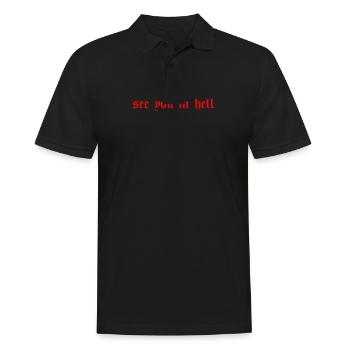 Occult Gothic Grunge Satan 666 Dark Art - Men's Polo Shirt - black - Front - Kai (181cm)