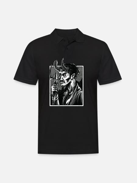 Occult Gothic Grunge Satan 666 Dark Art - Men's Polo Shirt - black