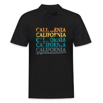San Diego CA California Van Life Surfer USA - Polo Homme - noir - Devant - Kai (181cm)