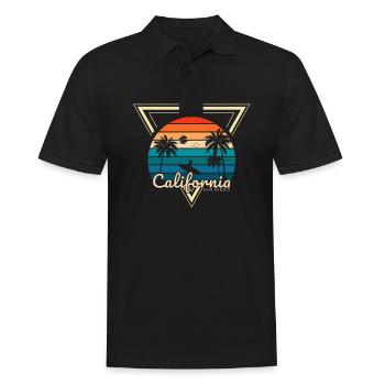 San Diego CA California Van Life Surfer USA - Männer Poloshirt - Schwarz - Vorne - Kai (181cm)