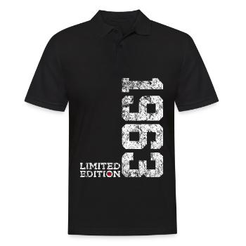 63. GEBURTSTAG 63 JAHRE LIMITED EDITION 1963 - Männer Poloshirt - Schwarz - Vorne - Kai (181cm)