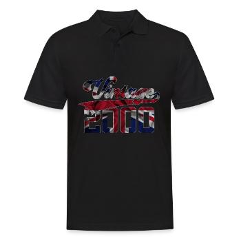 26E ANNIVERSAIRE VINTAGE 2000 UK - Polo Homme - noir - Devant - Kai (181cm)