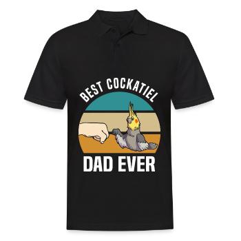 Cockatiels | Cockatiel Pet Cadeau - Polo Homme - noir - Devant - Kai (181cm)