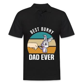 Hase - Männer Poloshirt - Schwarz - Vorne - Kai (181cm)