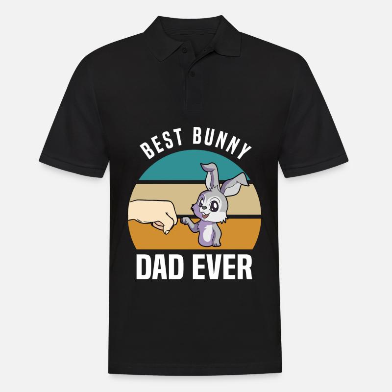 Hase - Männer Poloshirt - Schwarz