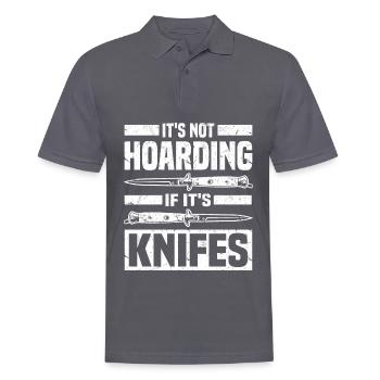 Collecting knives - Men's Polo Shirt - charcoal grey - Front - Nico (186cm)