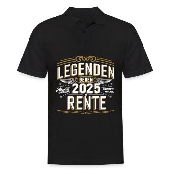 Legenden Gehen 2025 In Rente Absolut Einmalig - Männer Poloshirt - Schwarz - Vorne - Kai (181cm)