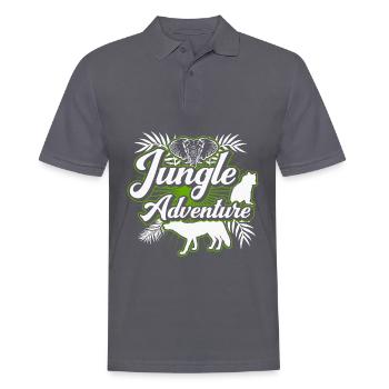 Safari Big Five - Männer Poloshirt - Anthrazit - Vorne - Nico (186cm)