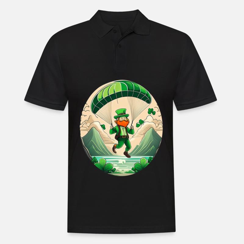 Parapente Trèfle de la Saint-Patrick - Polo Homme - noir