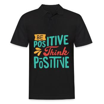 Soyez positif, pensez positif - Polo Homme - noir - Devant - Kai (181cm)