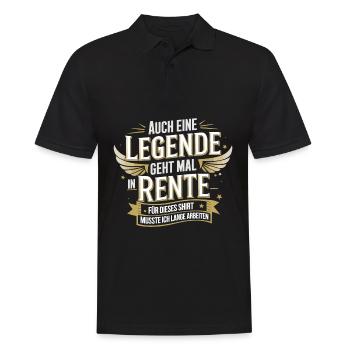 Même une légende prend sa retraite - Polo Homme - noir - Devant - Kai (181cm)