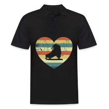 Ice Skating Figure Skating Vintage - Men's Polo Shirt - black - Front - Kai (181cm)