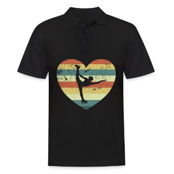 Figure skater Figure skating - Men's Polo Shirt - black - Front - Kai (181cm)
