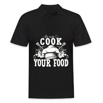 Chef Chef Chef Cuisine Drôle de dicton - Polo Homme - noir - Devant - Kai (181cm)