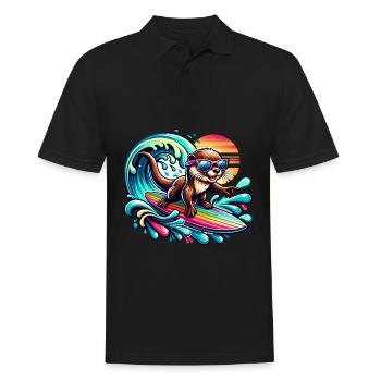 Cool Otter Surfer Lunettes de soleil Surf - Polo Homme - noir - Devant - Kai (181cm)