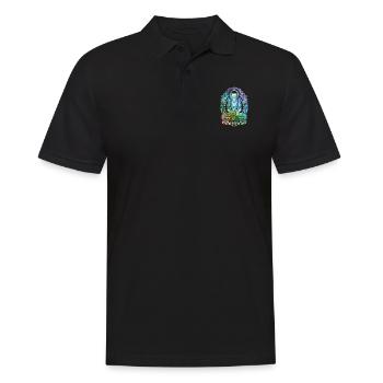 Cosmic Buddha - Cool - Men's Polo Shirt - black - Front - Kai (181cm)