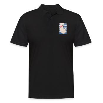 Mum Tattoo - Männer Poloshirt - Schwarz - Vorne - Kai (181cm)