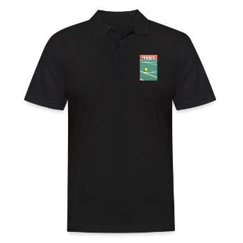 Minimaliste Court de Tennis Sports - Polo Homme - noir - Devant - Kai (181cm)