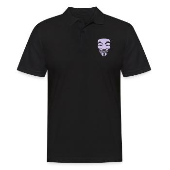 GUY FAWKES, anonymous, occupy - Männer Poloshirt - Schwarz - Vorne - Kai (181cm)