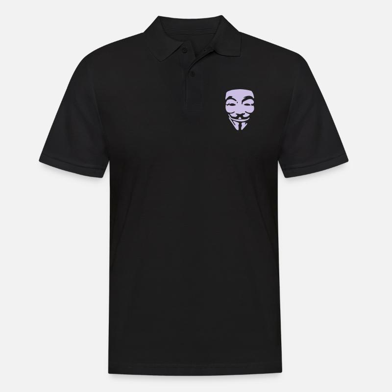 GUY FAWKES, anonymous, occupy - Männer Poloshirt - Schwarz