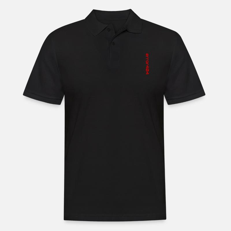 error404 red - Männer Poloshirt - Schwarz
