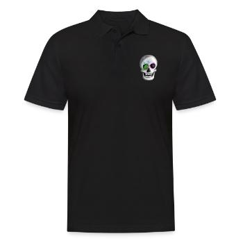 Le culte mexicain de la tête de mort Jour des morts Skull - Polo Homme - noir - Devant - Kai (181cm)