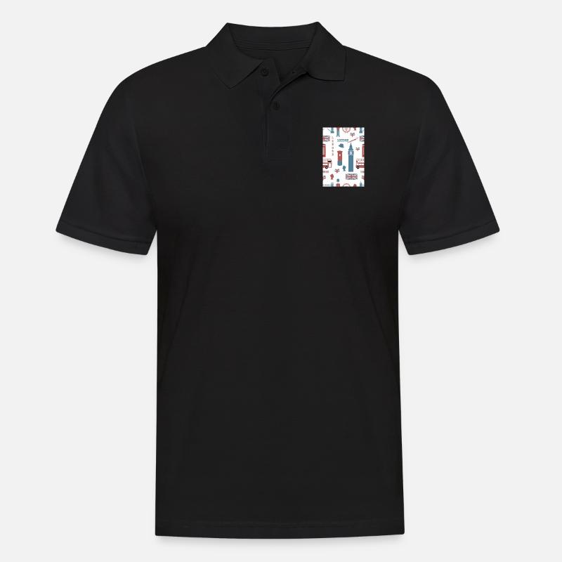 London ikonisch! - Männer Poloshirt - Schwarz