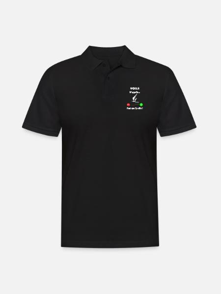 Voile - voile m'appelle - Polo Homme - noir