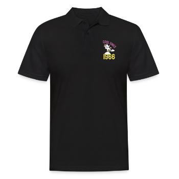 Cool since 1966 Dabbing cat 56th birthday - Men's Polo Shirt - black - Front - Kai (181cm)