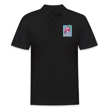 Erbeeren Getränk Japanisch Kawaii Milkshake - Männer Poloshirt - Schwarz - Vorne - Kai (181cm)